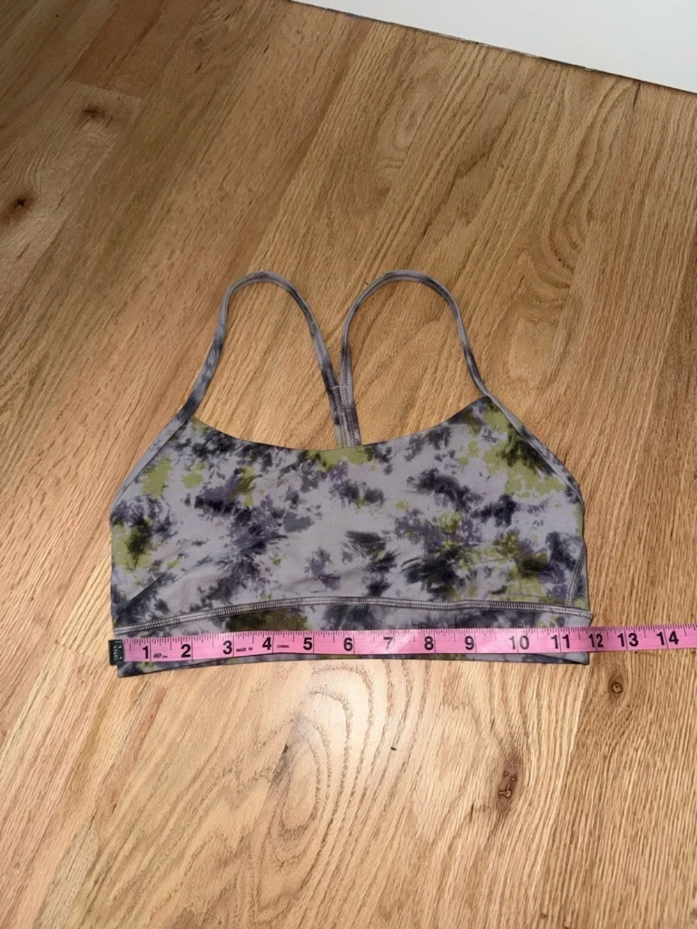Lululemon Flow Y Nulu Bra *Light Support, A–C Cups Tie Dye Mauve Grey Multi 6